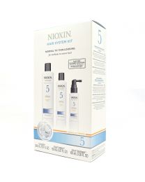 Nioxin 5 Hair System Kit for Medium to Coarse Hair | Normal to Thin-Looking Chemically Treated