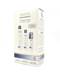 Nioxin 6 Hair System Kit for Medium to Coarse Hair | Noticeably Thinning Chemically Treated
